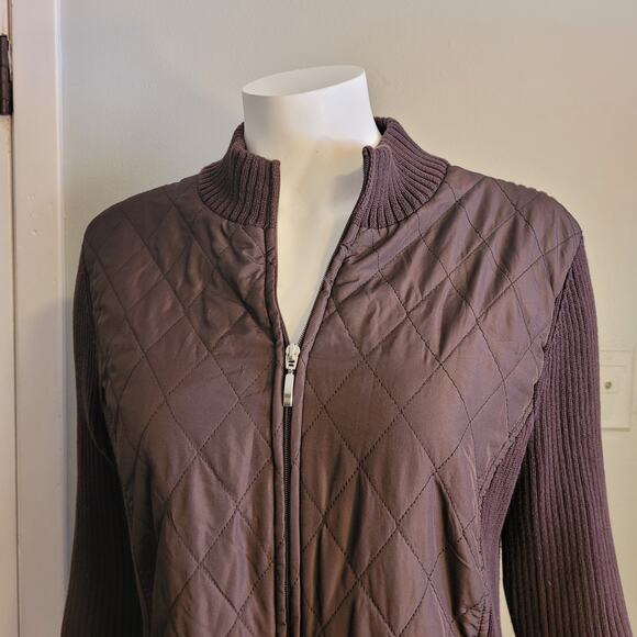 Croft & Barrow Chocolate Brown Coatigan Jacket Womens Medium Neutral Cozycore - Picture 4 of 12